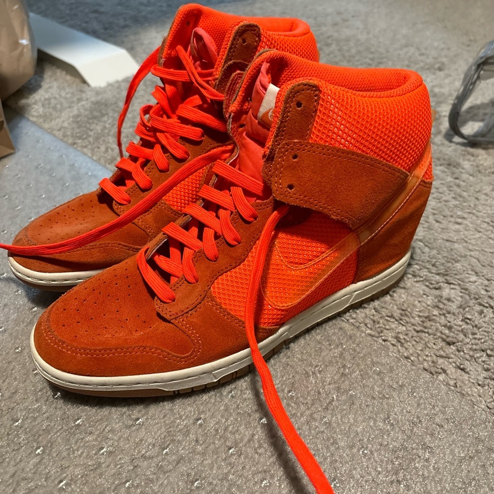 Nike Dunk Sky High Total Burnt Orange Crimson 579763-800 Women Size 9.5